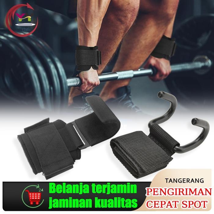 Aolikes Sport - 2Pcs Weight Lifting Hook Wrist Wrap Gym