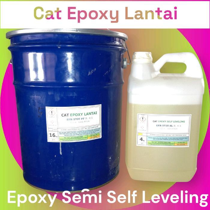 epoxy semi self leveling cat epoxy lantai untuk membuat lapisan topcoat pada pengecatan lantai