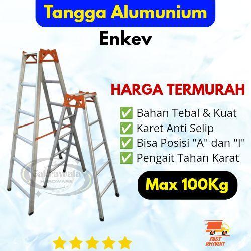[Promo Toko Baru] Tangga Lipat Aluminium 2 Meter 3 Meter Tebal Kuat