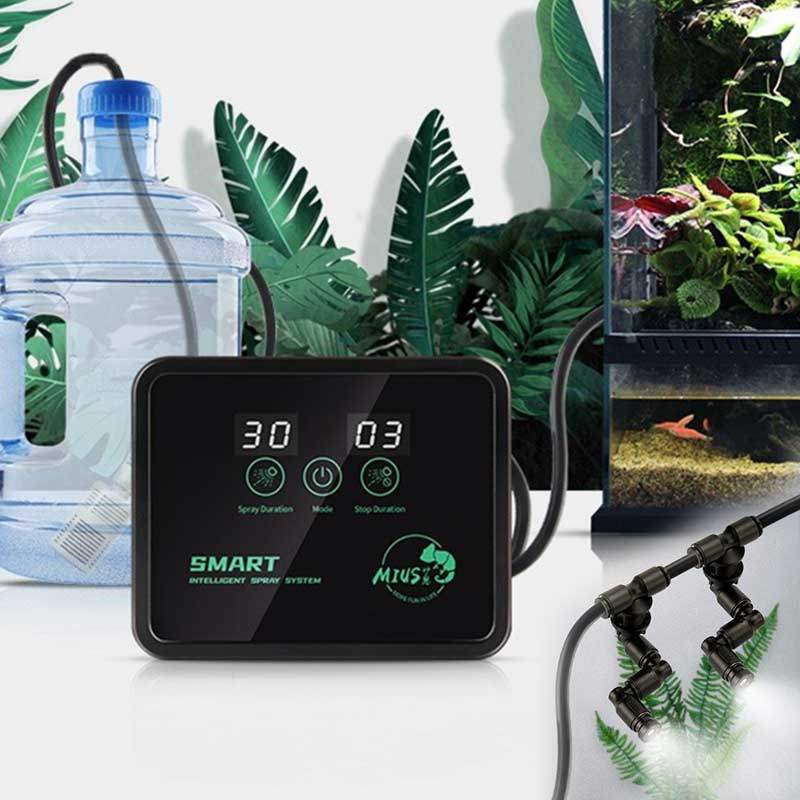 Kit Sistem Semprotan Hutan Hujan Kabut Otomatis Pelembap Terarium Fogger Reptil Cerdas Kontrol Penyi