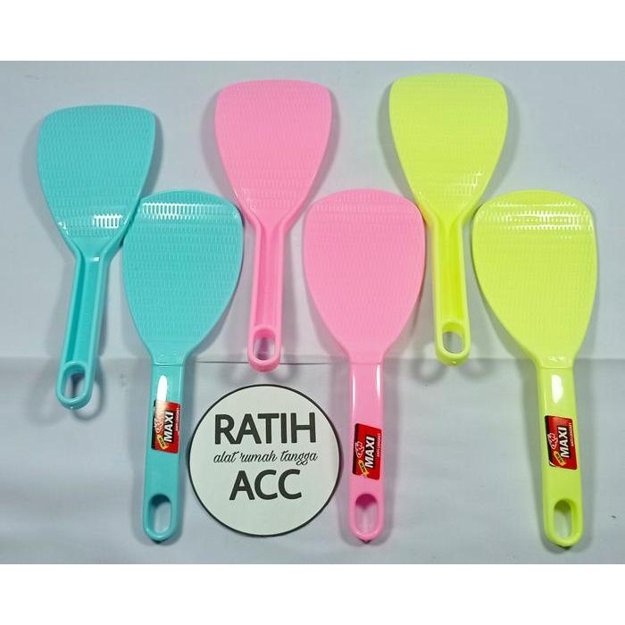 centong entong sendok nasi stainless plastik nagata pelangi maxi anti lengket Kitchenware