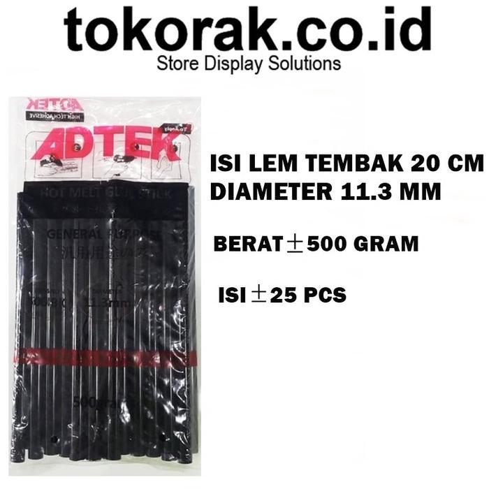 ISI LEM TEMBAK ADTEK BESAR HITAM - REFILL GLUE GUN STICK - LEM BAKAR