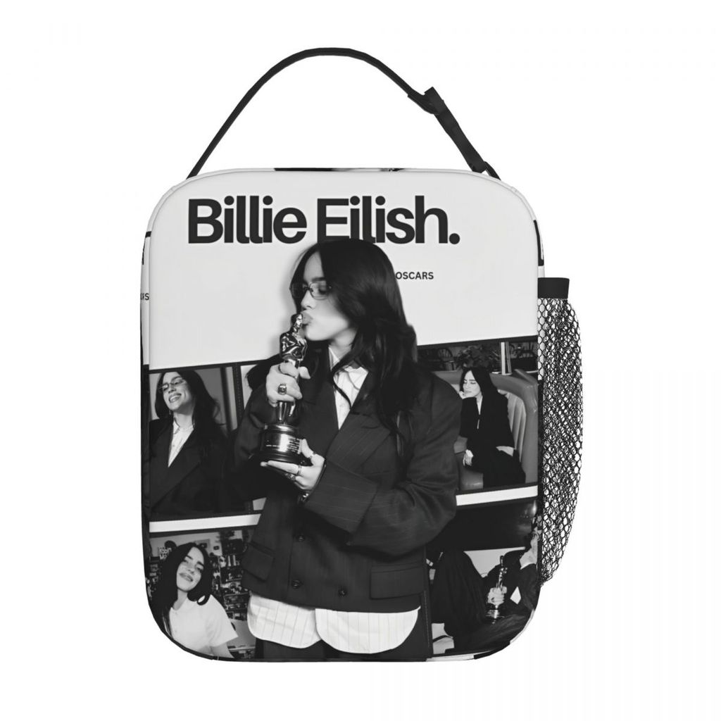 B-Billie-Girl E-eilish Concert Insulated Lunch Bag Cooler Bag Meal Container Leakproof Tote Lunch