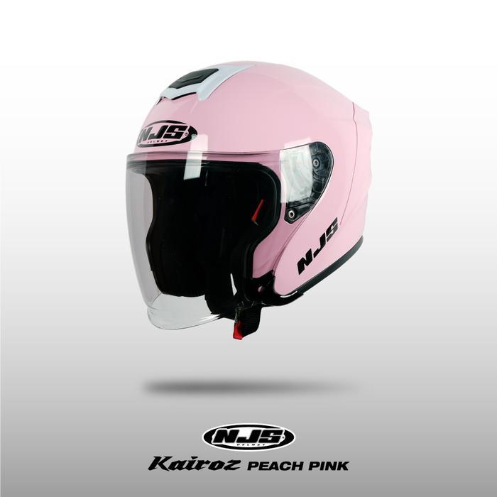 NJS KAIROZ SOLID PEACH PINK (FREE SPOILER) - Helm Half Face Kairoz Kairoz V1 Kairoz Polos Kairoz ORI
