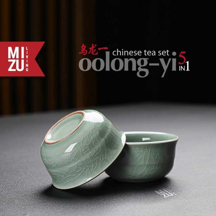 MIZU OOLONG-YI CHINESE TEA SET TEA POT CERAMIC TEA CUP TEKO TEH SET CANGKIR KERAMIK TEKO CINA
