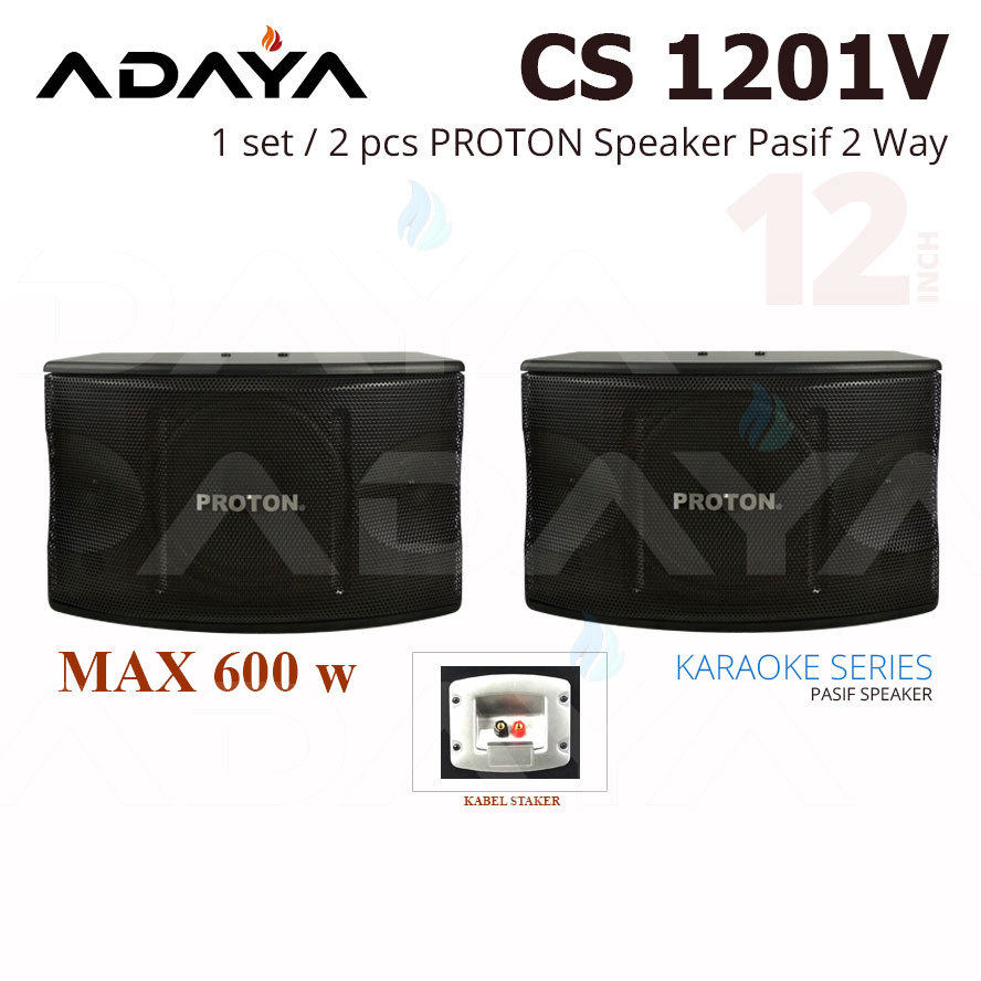 Speaker 12 Inch Pasif Karaoke Series 600 watt 1 Set PROTON CS 1201 V Sepasang