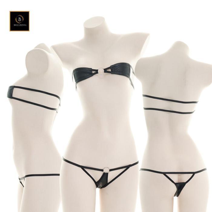 Diskon Pakaian Dalam BRACD-12 Wanita anggun Set Thong G string Bra Ring Bikini Pantai