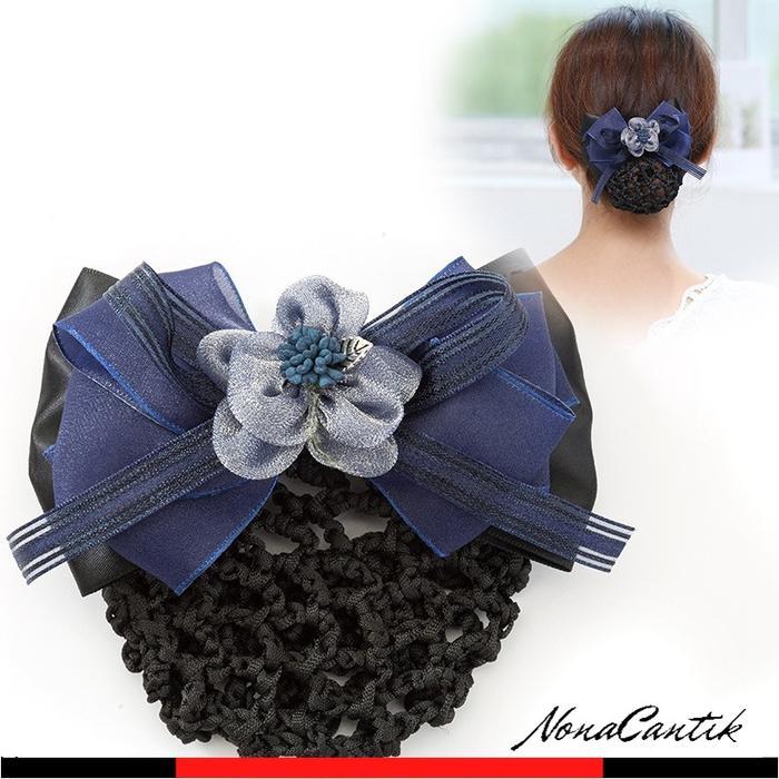 Jepitan Rambut Hairnet Pita Rambut Korea Cepol Harnet Sanggul