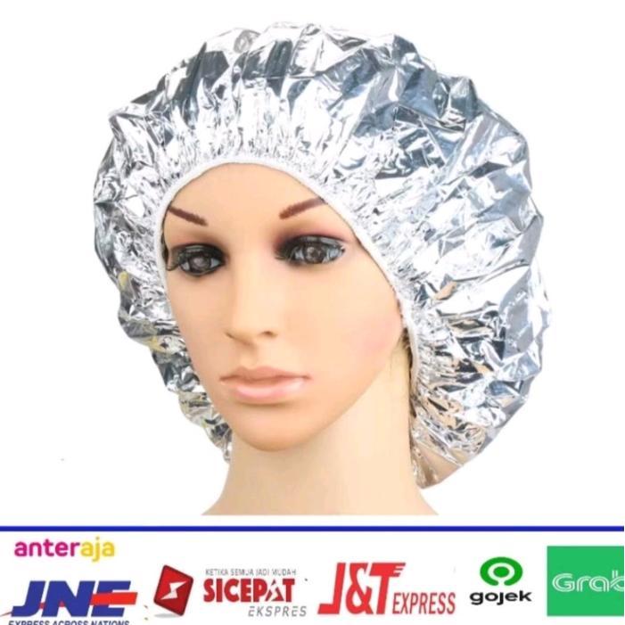 Shower cap penutup rambut alumunium foil