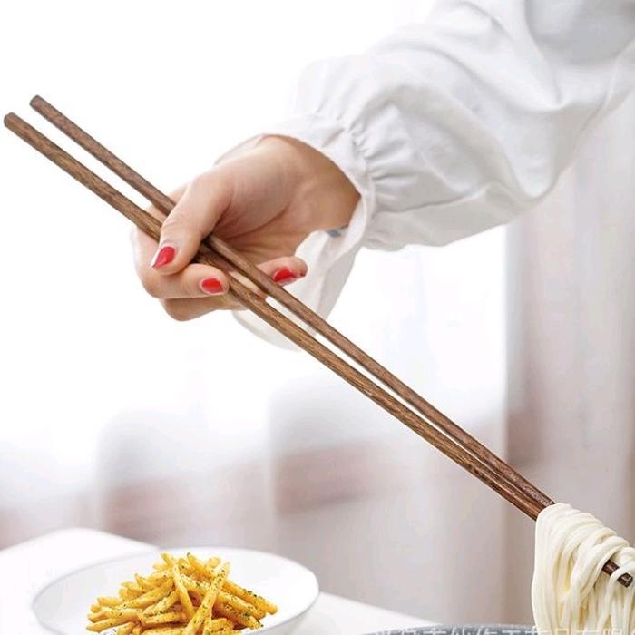 sumpit kayu panjang 32cm dan 42cm / sumpit kayu gorengan / sumpit kayu masak / sumpit kayu