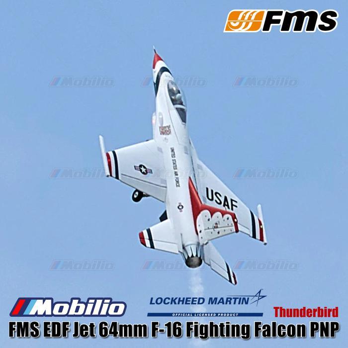 FMS EDF JET 64MM F-16 FIGHTING FALCON PNP THUNDERBIRD BLUE THUNDER RC AERO MODELLING AIRCRAFT