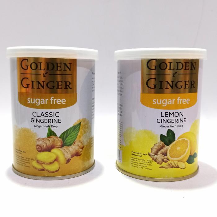 GOLDEN GINGER PERMEN JAHE KALENG NON SUGAR 150G / GOLDEN GINGER PERMEN