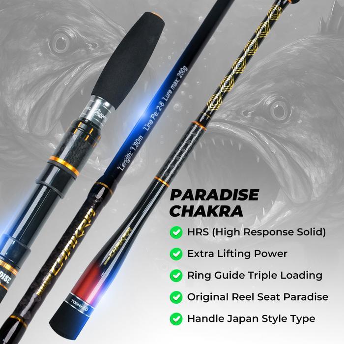 Bundling Joran Paradise Chakra + PE Chakra [Free Konceran Jitu 1 Pcs Kail 3/0] High Response Solid