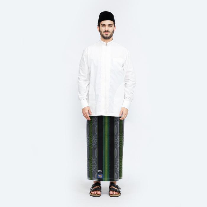 ORIGINAL Sarung BHS Classic Gold Motif C44 DGB SJ Hitam Hijau 02 READY STOCK