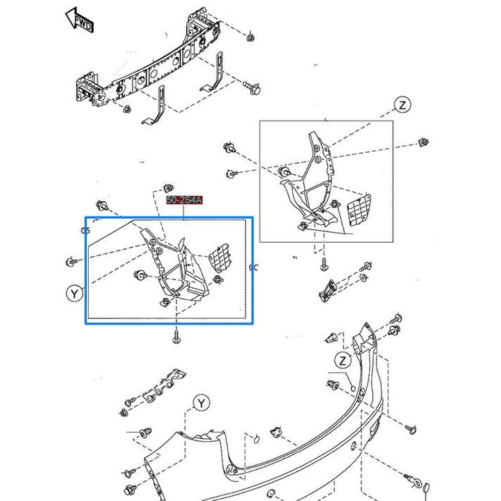 Mud Guard Bumper Mazda CX5 Shield Splash BELAKANG KIRI