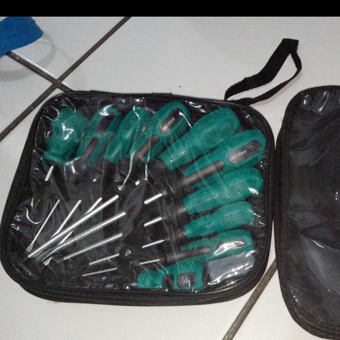 "New" Tas Kunci Tas Penyimpanan Kunci Ring pas 11 lubang 9 lubang