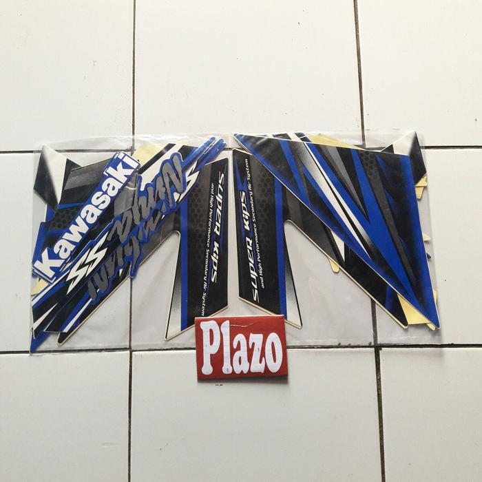 Stiker Striping Body Motor Ninja Ss 2014 Biru