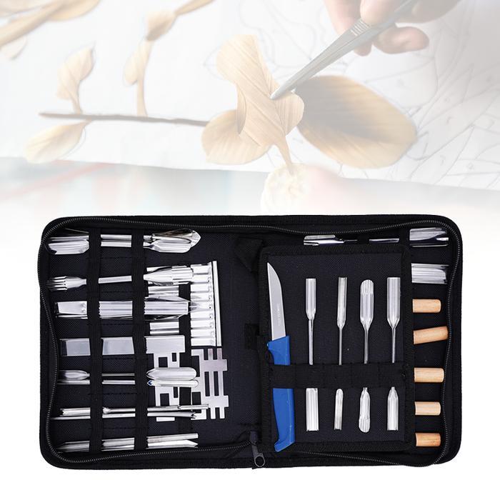 Terlaris 46Pcs Pisau Ukir Buah Pisau Garnish Pisau Carving Pisau Set Ukir Buah Garnish