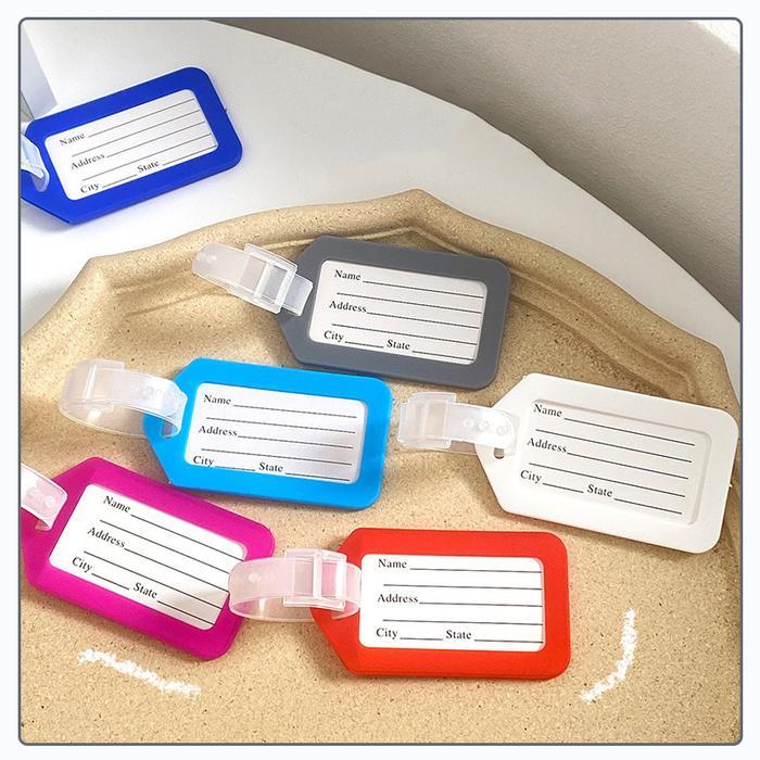 Name Tag koper tag luggage tag plastik koper gantungan koper/tag koper luggage tag gantungan name