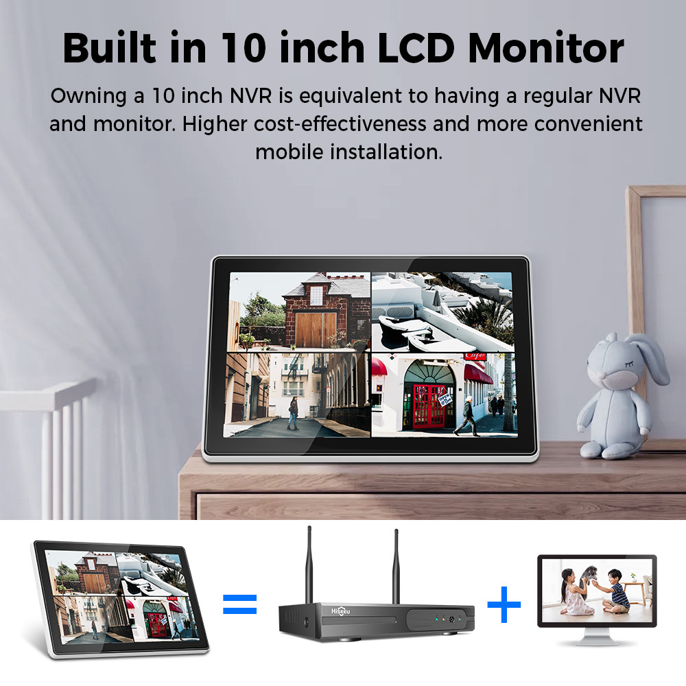 Hiseeu 3/5MP Wireless Security Cameras Kit Outdoor Waterproof IP Camera Surveillance CCTV System Set