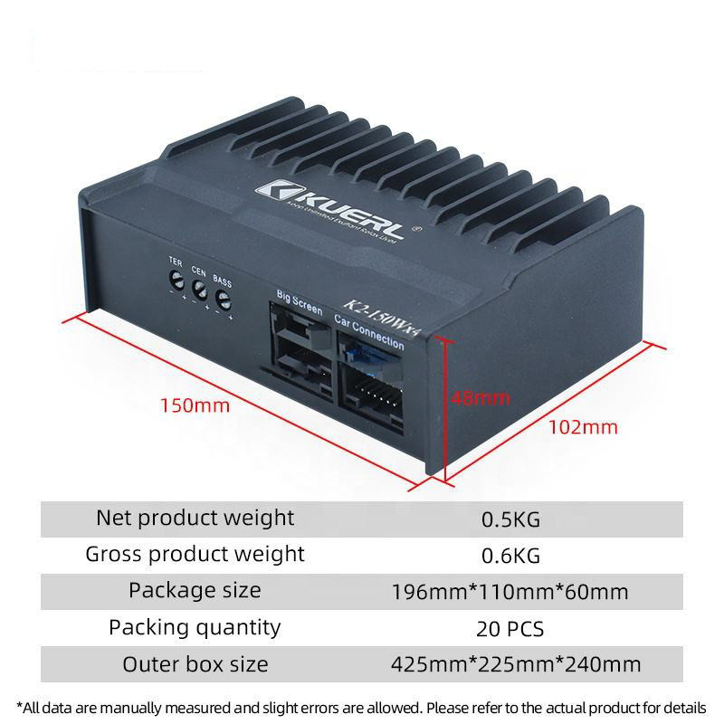 Car Power Amplifier 4 Channel DSP Audio Amplifier Android Large Screen Machine Special Amplifier