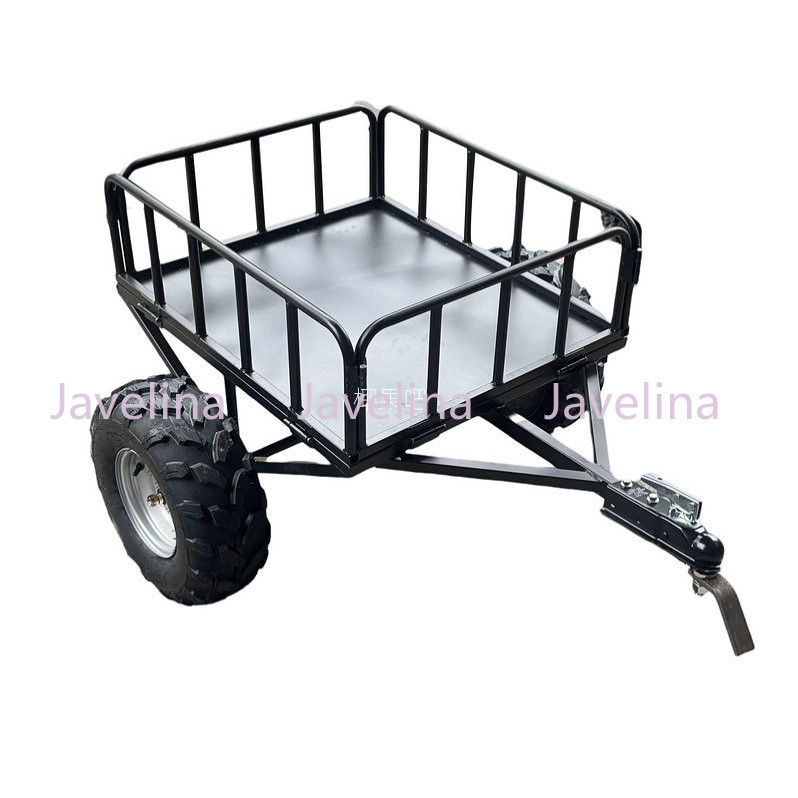 Modified beach bike trailer, homemade four-wheel motorcycle, rear trailer, cargo box, cargo hopper