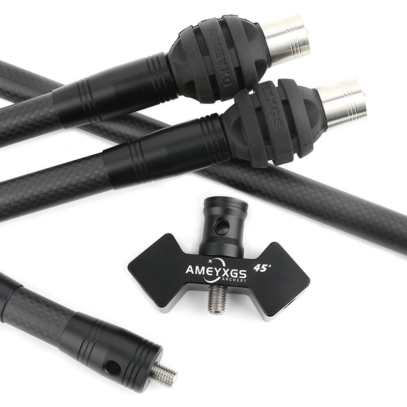 Archery Balance Bar 3K Carbon Fibre 30 28 12 10 5 4 inch Rod 40/45 V-bar Recurve Bow Stabilizer