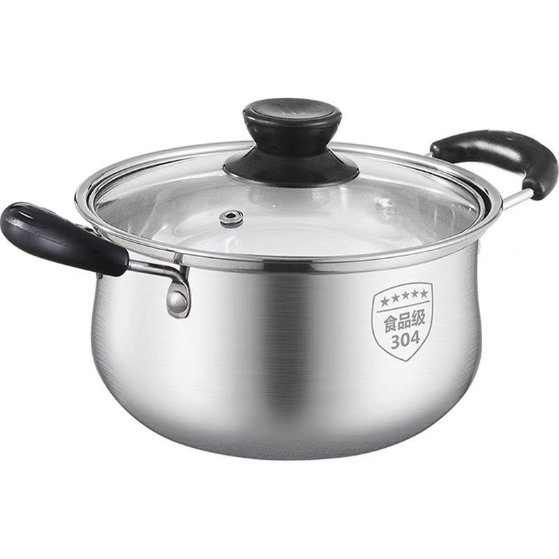 304 Thickened stainless steel stockpot household porridge pot stock gas induction cooker pot