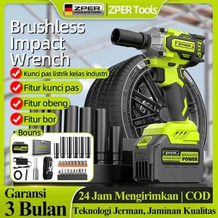 Krisbow Modern - Zper Cordless Impact Wrench Brushless Impact Baterai Wrench Mobil Mesin Bor Untuk