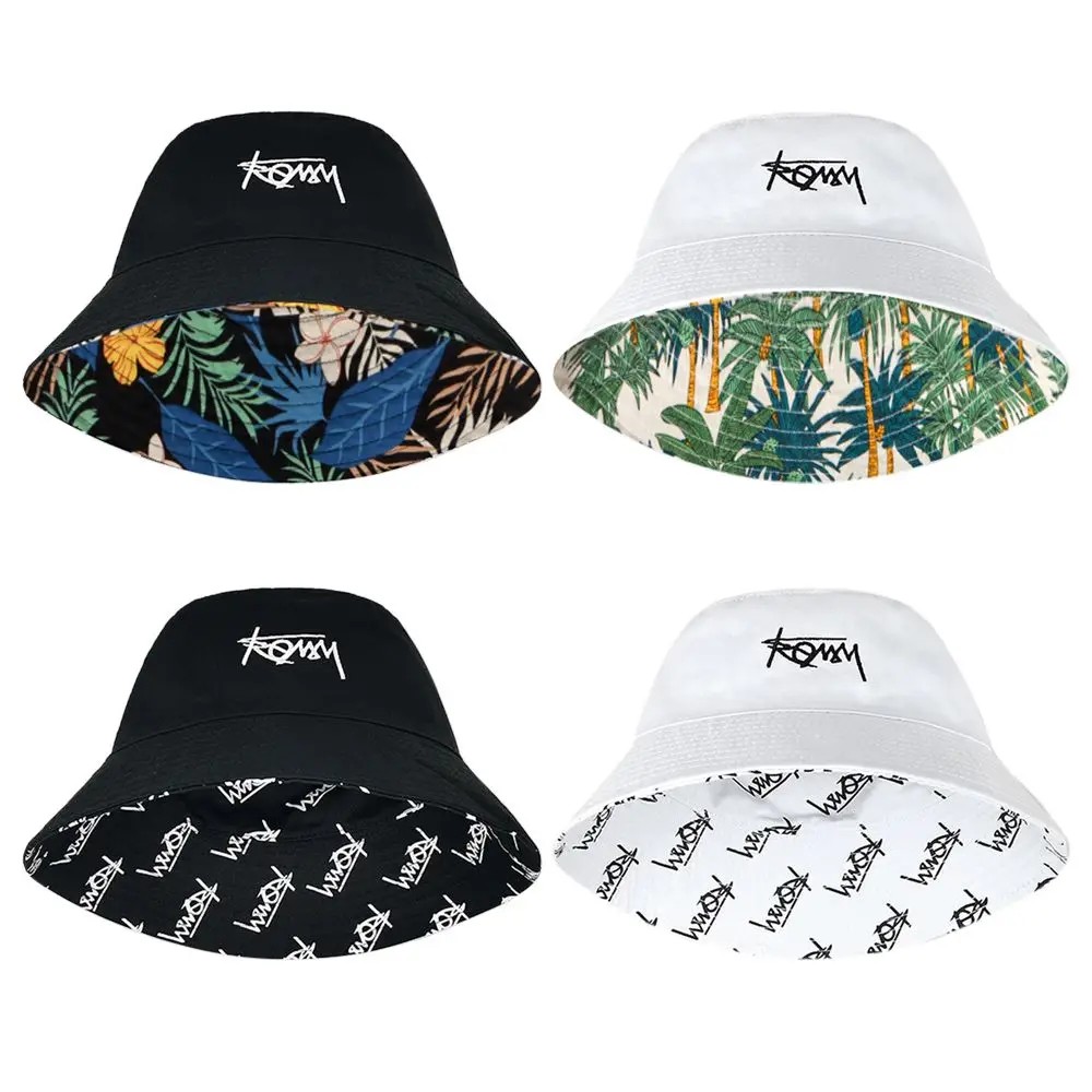 Men Women Summer Basin Cap Hip Hop Hat Double-sided Bucket Hat Graffiti Fishing Fisherman Hat