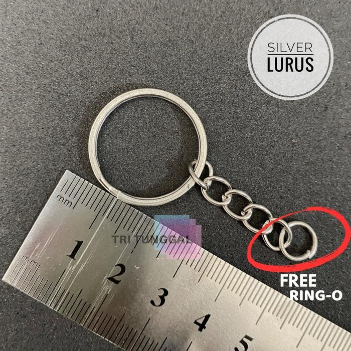 Ring Gantungan Kunci Flat Aksesoris Keychain Hiasan Pipih Gepeng Ganci