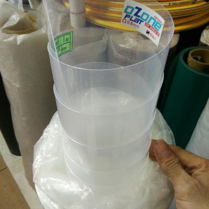 PLASTIK TUTUP PAGAR BENING TEBAL 06 mm / FIBER HARGA PER METER