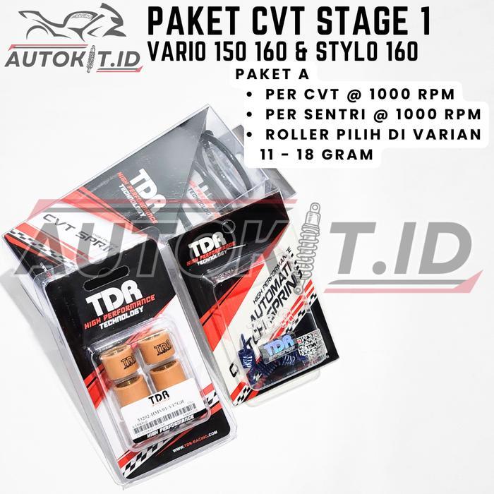Paket Cvt Tdr Racing Untuk Motor Vario 150 & Vario 160 / Stylo 160