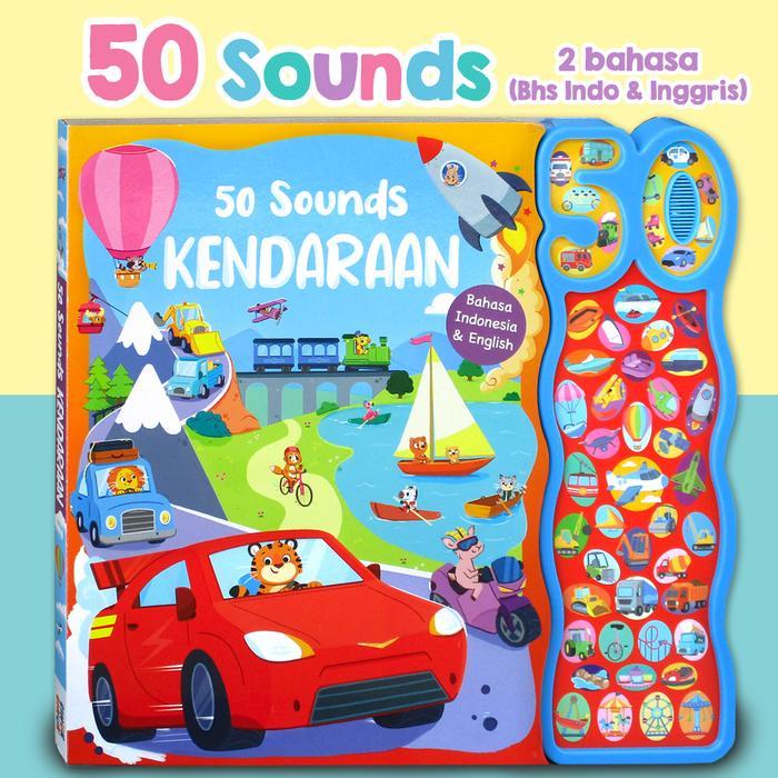 50 Sounds Kendaraan Sound Board Book (Bahasa Indonesia & English)