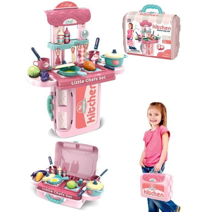 Cocomelon Toys - Mainan Koper Alat Masakan Dapur 3In1 008-971 - Kitchen Set