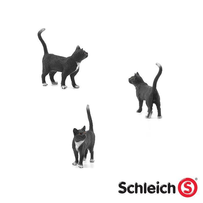 Schleich Cat Standing - Animal Figure Original Koleksi Mainan Pajangan Hewan High Quality 13770