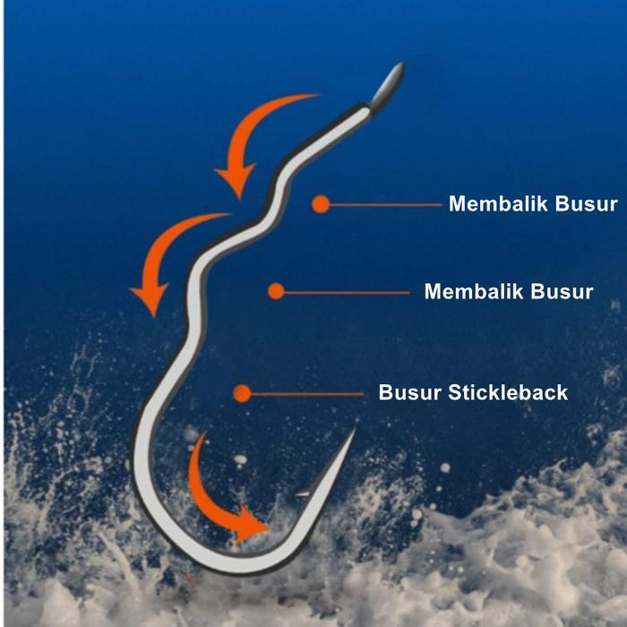 Kail Ikan Kecil Kail Pancing Ukuran 1#~10# Kail Pancing Anti Mocel Kail Pancing Tajam Automatic