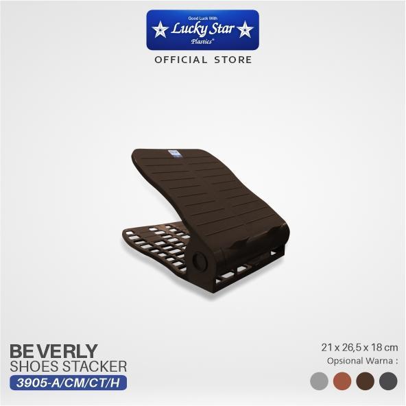 KOTAK SEPATU LIPAT/BEVERLY SHOES STACKER (ABU/COKLAT TUA/COKLAT MUDA) Plastik
