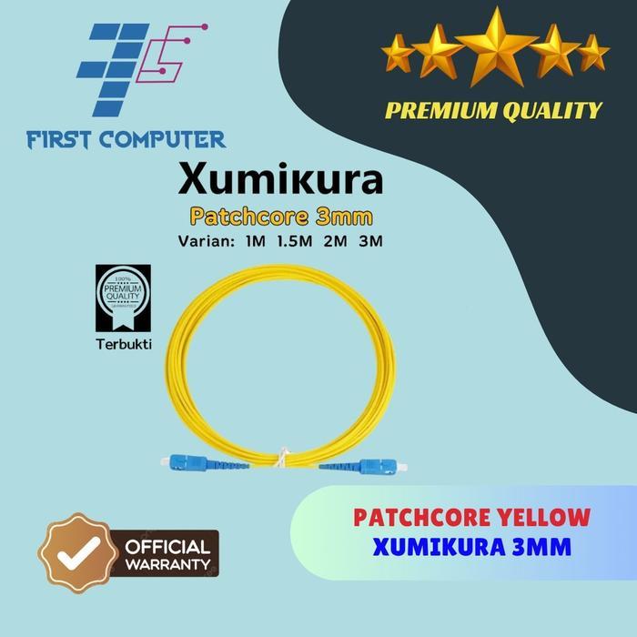 TERLARIS [ Paket 10pc ] Patchcore - Patchcord Xumikura Yellow 3mm Premium Quality BISA GOSEND