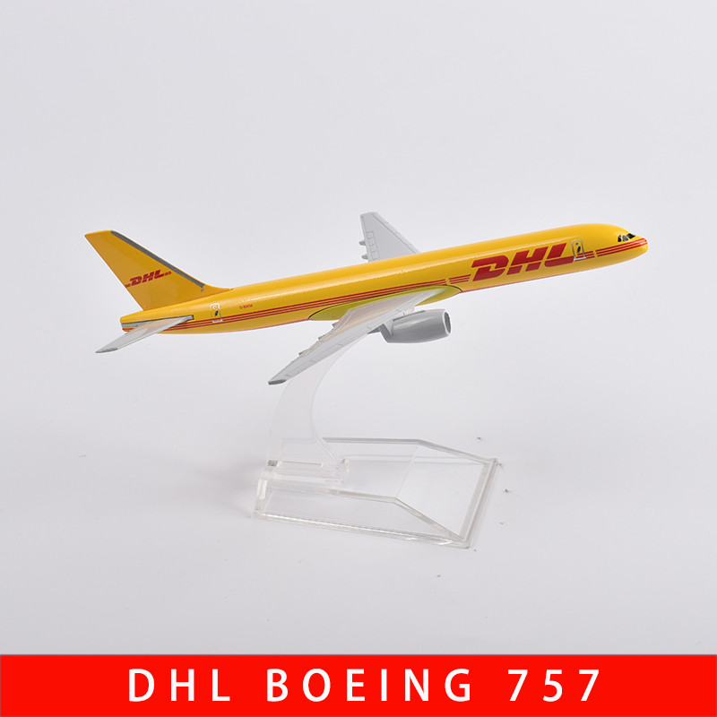 Jason Tutu 16Cm Boeing 757 Dhl Cargo Aircraft Airplane El Airplane Diecast Metal 1/400 Scale Planes