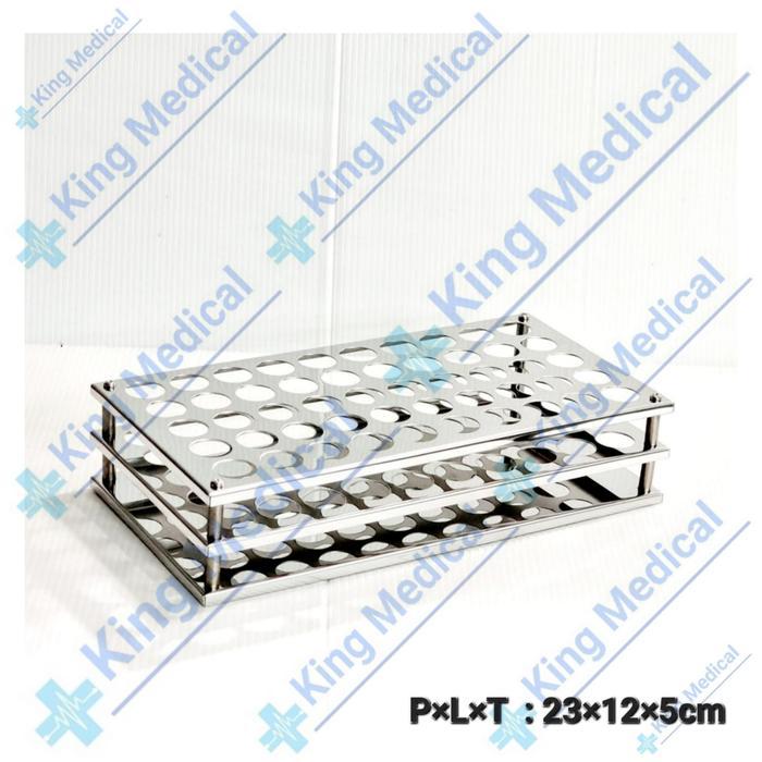 RAK TABUNG REAKSI STAINLESS STEEL (12 LUBANG) TEST TUBE RACK SS