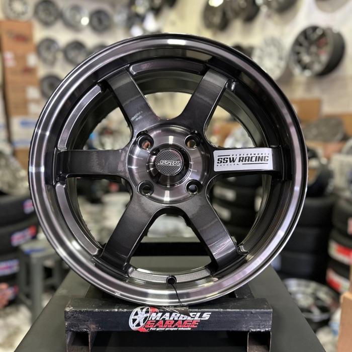 TE37 R16 PCD 4X114 BY SSW MADE IN THAILAND GREY