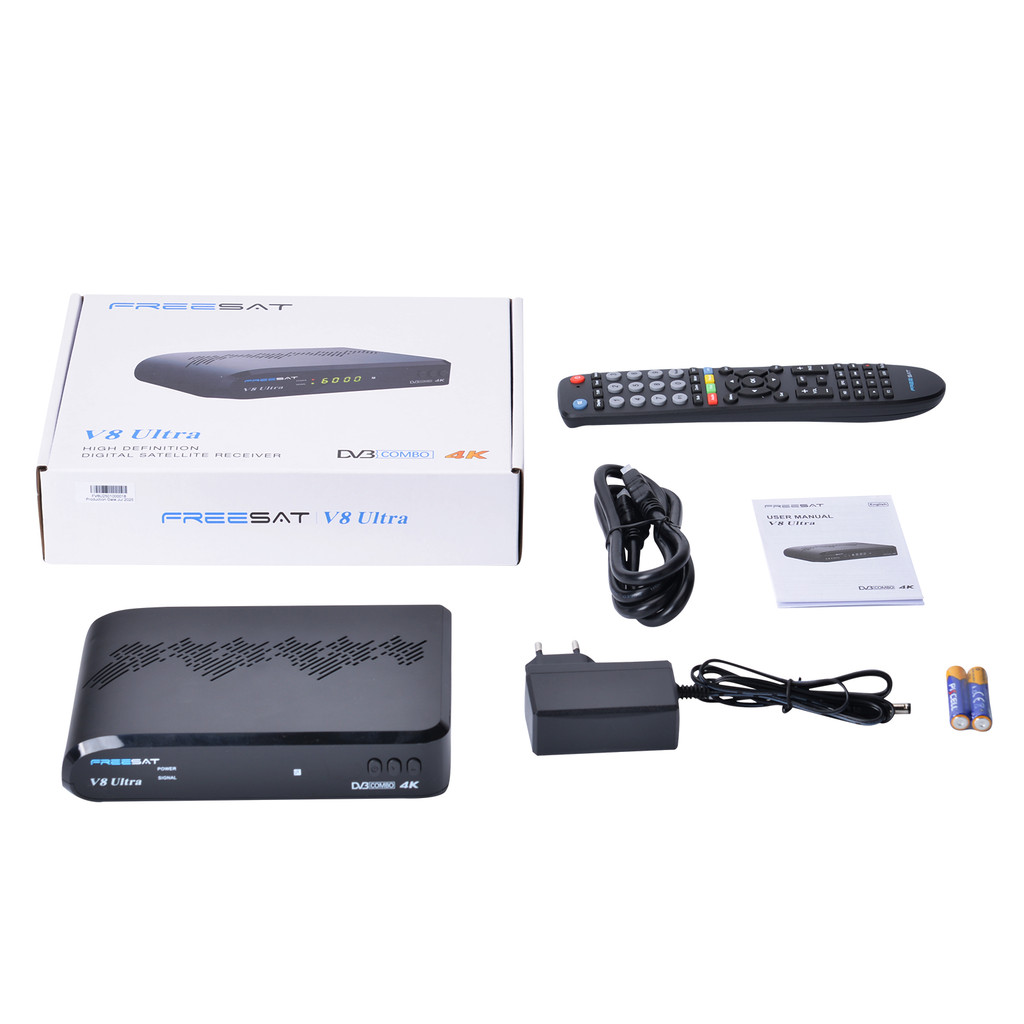PROMO HARI INI  Freesat V8 UltraDVB S2 satellite receiver Builtin wifi support H.265 DVB-S/S2/S2X DV