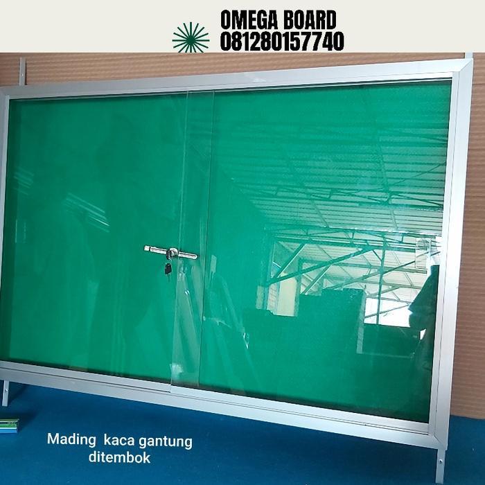 mading kaca gantung murah 60 x 120