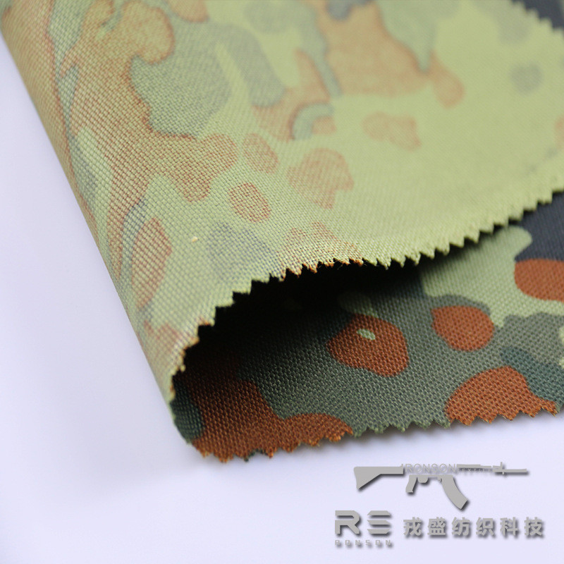1000D Polyester Oxford Flectarn German Spotted Camouflage Fabric Cloth Tactical Vest Diy High