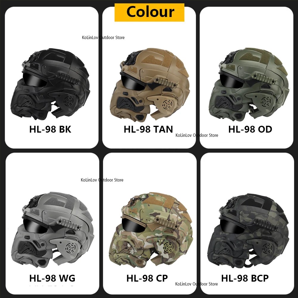 Militar Helmet Fast Helmet Built-In Communication Headset Anti-Fog Fan W-Ronin Assault Helmet