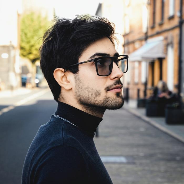 Kacamata Style Pria Pe Bluechromic Anti Sinar Radiasi Lensa Polarized Blueray Bisa Berubah Gelap