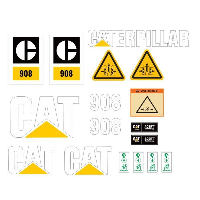 Stiker Wheel Loader Cat 908