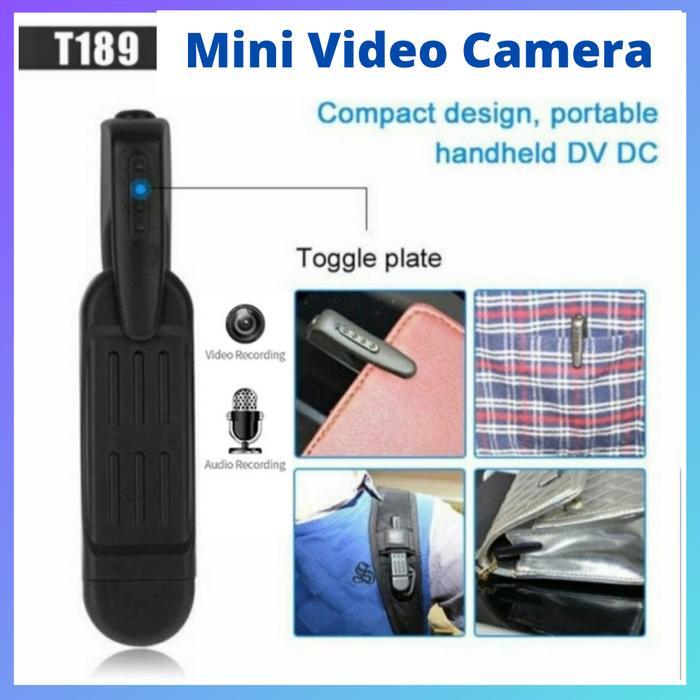 Spy Camera Mini T189 Pen Clip Kamera Pengintai Bentuk Pen Klip wifi