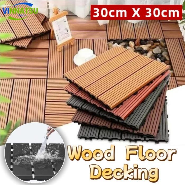 Vinnatsu 30cm 30cm Lantai Kayu Outdoor Lantai Kayu Jati Yang Dapat Dipindahkan Lantai Kayu Outdoor